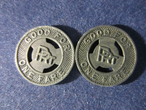 FIVE Vintage Philadelphia PRT Good For One Fare Transit Token 5 TOTAL - Picture 3 of 4