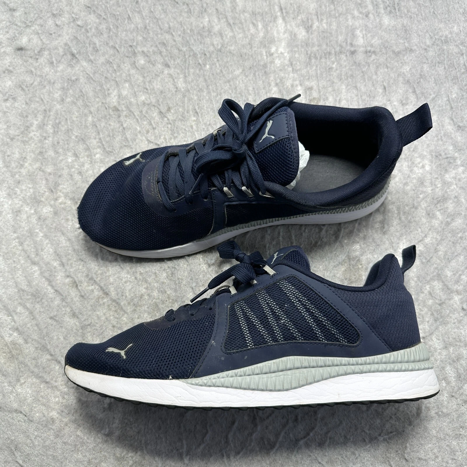 Puma Pacer Net Cage Mesh Sneaker blu navy bianco uomo taglia US 11