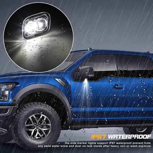 For 2015-2022 F150/17+ F250 F350 LED Tow Mirror Puddle Courtesy Light Lamp SET - Picture 2 of 7