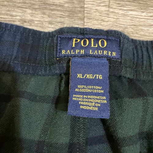 Polo Ralph Lauren Men Sleepwear XL Blue Plaid Pajama Pants Pockets Drawstring - Picture 4 of 8