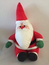 Puffy Santa Claus Anco 1992 Polyester Christmas Plush 22" Stuffed 1992 VGUC