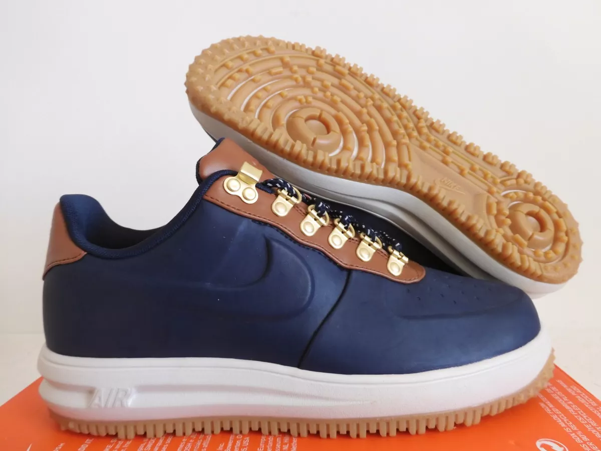 Ligatie Uitstekend bank NIKE LF1 LUNAR AIR FORCE 1 DUCKBOOT LOW OBSIDIAN BLUE-BROWN SZ 9  [AA1125-400] | eBay