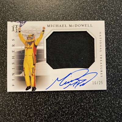 2021 National Treasures Racing Michael McDowell Finishers Jersey Auto #16/25