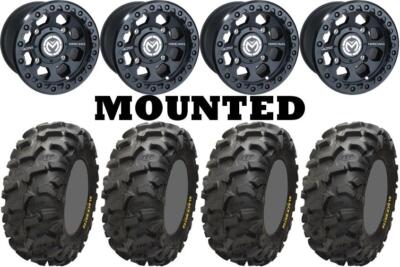 Kit 4 ITP Blackwater Evolution 28x9-14/28x10-14 on Moose 23X Matte Black 550