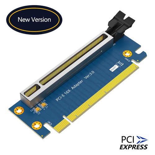 PCI-Express 3.0 16x Riser Card PCIe3.0 16X 90 Degree Right Angle Adapter Card - 第 1/6 張圖片
