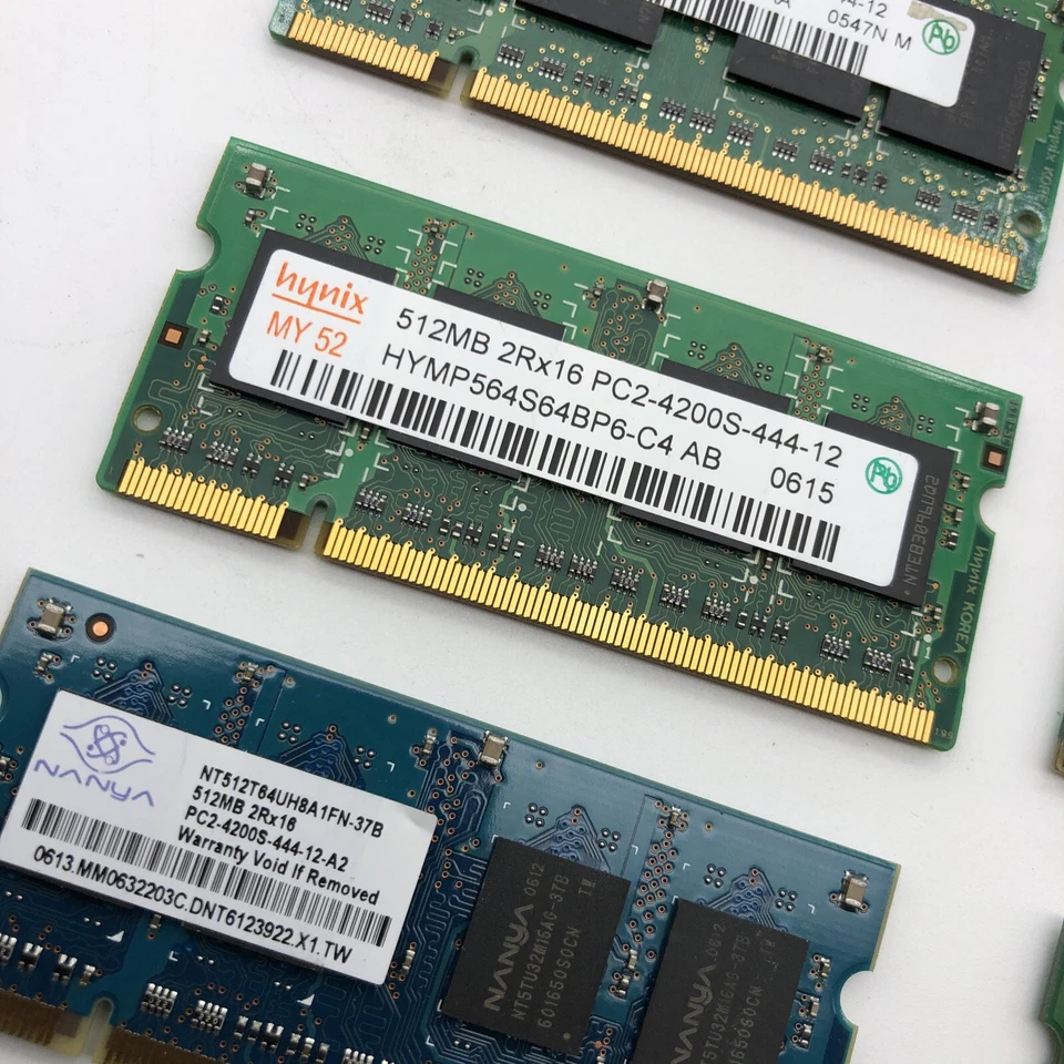 Lot 10 pcs 512MB PC2-4200s PC4200 DDR2 533Mhz 2Rx16 SoDimm 200pin Memory  - Image 4 of 4