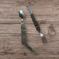 Campingbesteck Camping Outdoor Essbesteck Feldbesteck Survival Klappbesteck 7/1