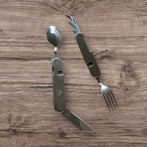 Campingbesteck Camping Outdoor Essbesteck Feldbesteck Survival Klappbesteck 7/1-image