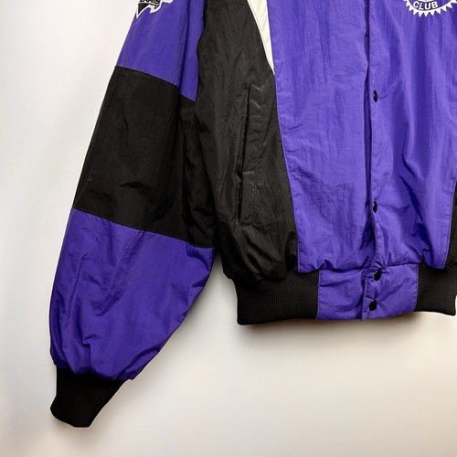 Vintage Polaris Snowmobile Jacket M Mens LE Club PRO 97 Bomber Purple Black Coat - Picture 11 of 24