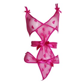 Women's Sexy-Lingerie Lace Babydoll w/ Cuffs Sleepwear Underwear Dress Nightwear