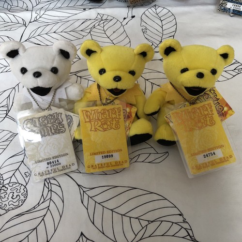 Set of 11 Limited edition Serial No. Grateful Dead Bear Plush Doll 7 inch - Picture 14 of 24