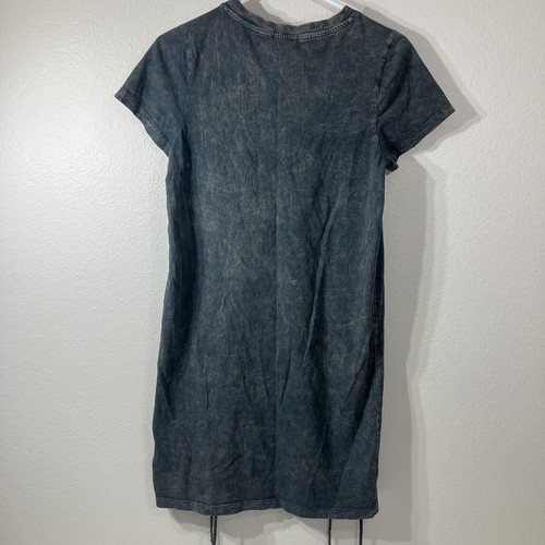 'Hot Topic' Gray Acid Wash Graphic T-shirt Dress Size Small - Picture 2 of 5