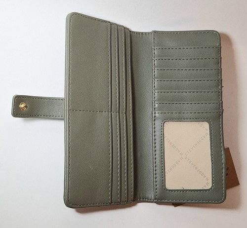 NUEVA CARTERA STEVE MADDEN Mujer BALLEN Verde Cuero Texturizado Suave ENVÍO GRATUITO - Imagen 6 de 9