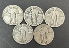 Standing Liberty Quarter Lot Of 5 1925-1926-1928 S-1929 S-1930