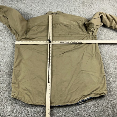 LL Bean Hemd Herren Extra Large Beige Hurricane Flanell Gefüttert Schwer Robust - Bild 7 von 10