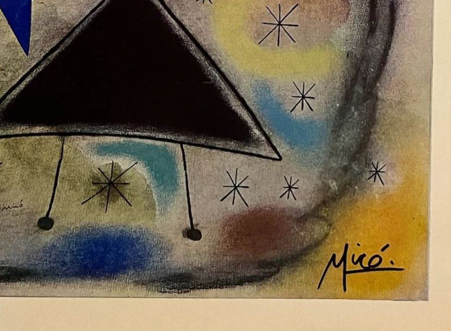 Litografía original firmada por Joan Miró, certificado de autenticidad y valoración por $3.500 USD Foto 4 de 4