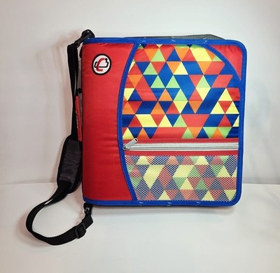 Case-It Mighty Zip Tab 3 Ring 3'' Zipper Binder & File Folder w/ Shoulder Strap