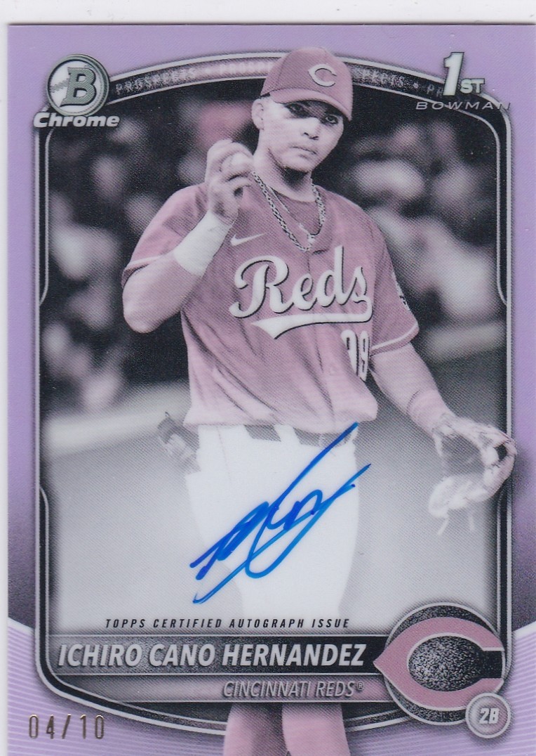 2025 Bowman Chrome 1st Ichiro Cano Hernandez Pearl Autograph #4/10 #CPA-IC