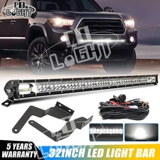 For Toyota Tacoma 16-23 32'' LED Light Bar Hidden Bumper Mount Bracket+Wire Kit