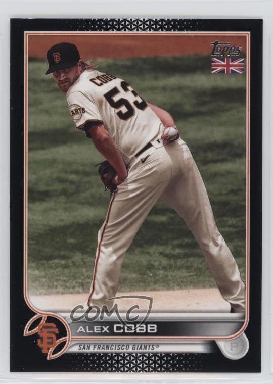 2022 Topps UK Edition Black 11/125 Alex Cobb #84 0b3