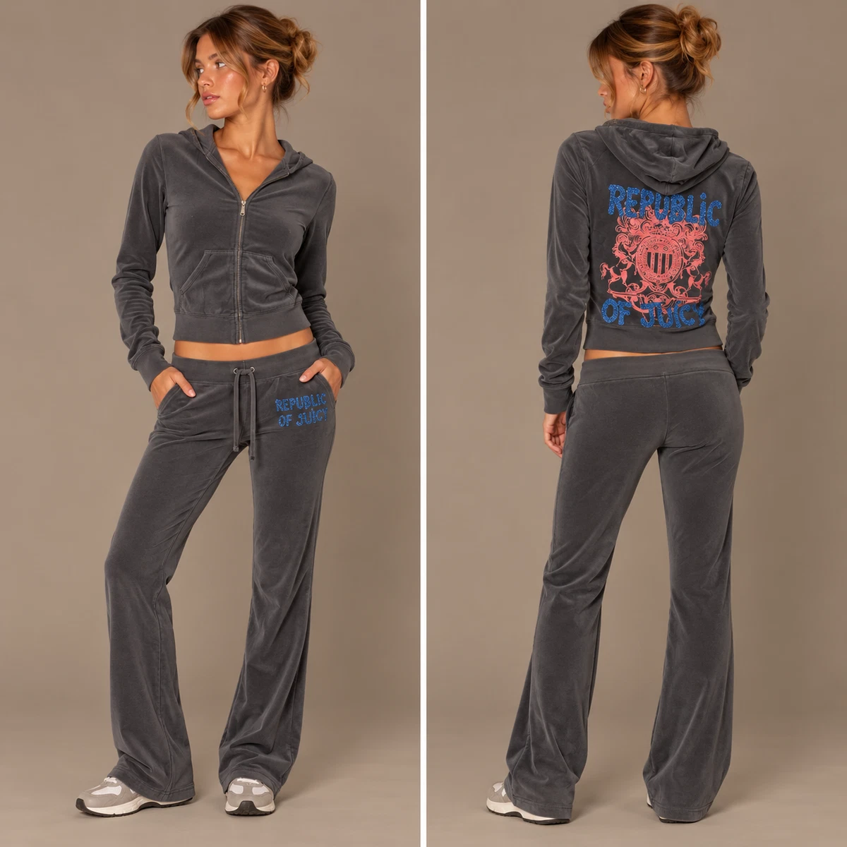 25枚セット！JUICY COUTURE レディースパンツ グレー ブラック 25+ Juicy Couture Gray Tracksuits & Sets for Women for sale