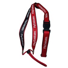Emirates Airlines Lanyard Red and Black Air Travel Pass Holder Neck Strap Cord