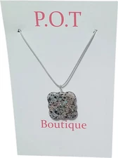 Marble Design Resin Necklace/Gifts/Elegant Pendant/For Kids/Teens/Adults/Glossy