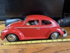 Vintage 1960s Bandai King Size Battery Op Red Volkswagen VW Beetle Works READ!