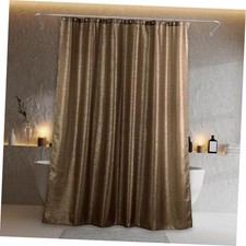Brown Silver Glitter Shower Curtain: Luxury 72"W x 72"L Pack of 1 Chocolate