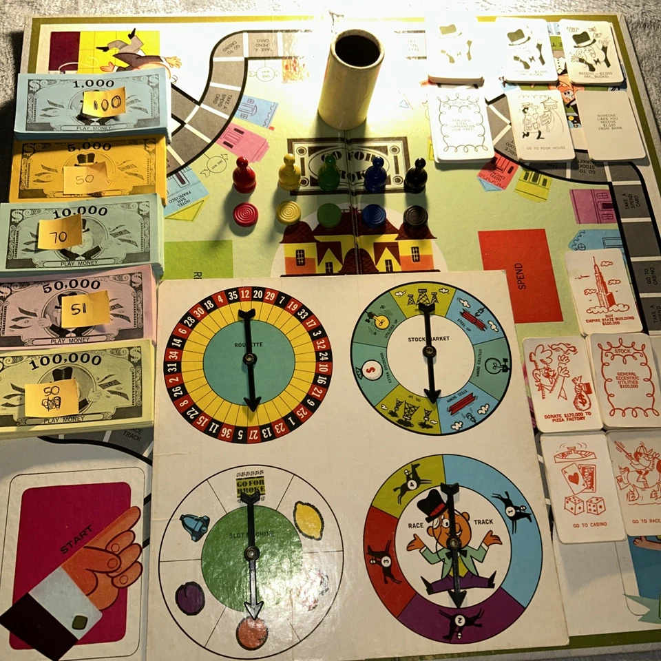 1965 Go For Broke Vintage Board Game By Selchow & Righter *99% Complete* - Image 2 of 4