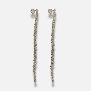Authentic Shashi Women's 14K White Gold Plated Linear Cubic Zirconia Earrings