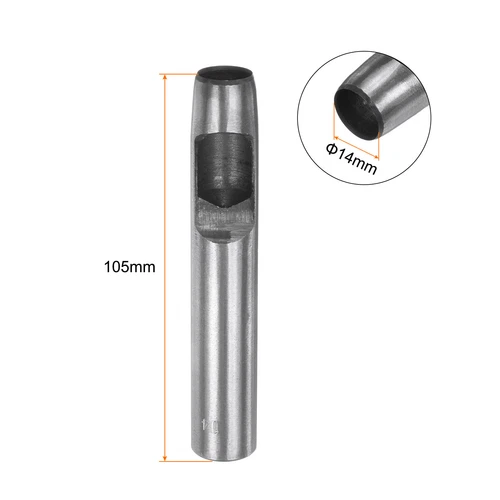 Hollow Punch Tool 14mm Round Hole Punch Carbon Steel for Belt Leather - Picture 2 of 7