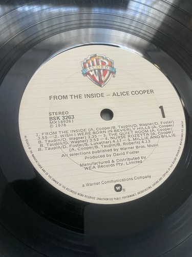 ALICE COOPER FROM THE INSIDE 1978 Vintage Vinyl Lp Record Album + Lyrics - Picture 13 of 13