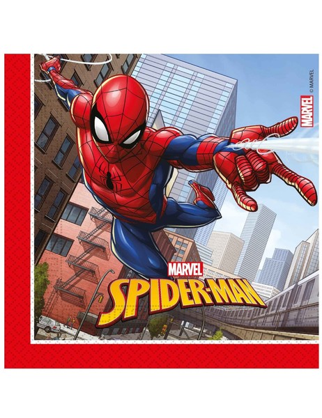 Procos 93865 - Servietten Spiderman Crime Fighter, 33 X 33 Cm, 2-Lag (Us Import)-image