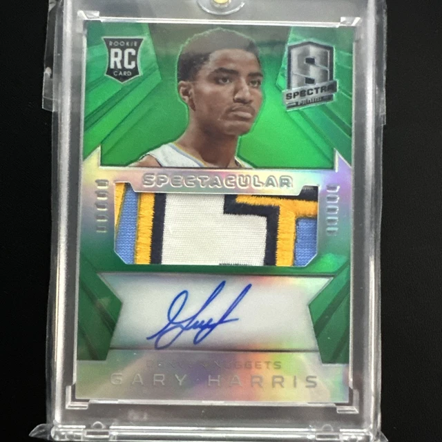 2014 Spectra:  Gary Harris RPA Rookie Worn Patch Auto Green 1/5 Denver Nuggets