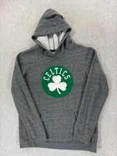 Boston Celtics Screened Logo Campus Hoodie Sweatshirt Youth XL Gray