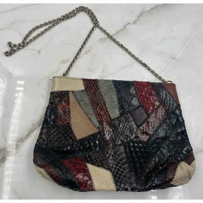 Original by Caprice Vintage Patchwork Snake Skin Crossbody Bag Multi-Color USA