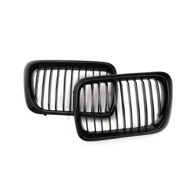 Gloss Black Front Kidney Grill Grille for BMW E36 M3 318i Sedan 3 Series 1996-99 Foto 4 de 4
