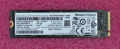 5SS0V26412 - Lenovo 512G M.2 2280 PCIE3X4 WD OPAL - 1 Slot | eBay