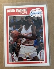 1989-90 Fleer - Kansas Jayhawks/ Clippers Great Danny Manning Rookie Card # 71. rookie card picture