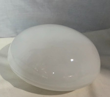 Vintage Milk Glass School House Sealing Dome Light Globe Shade  6 " Fitter