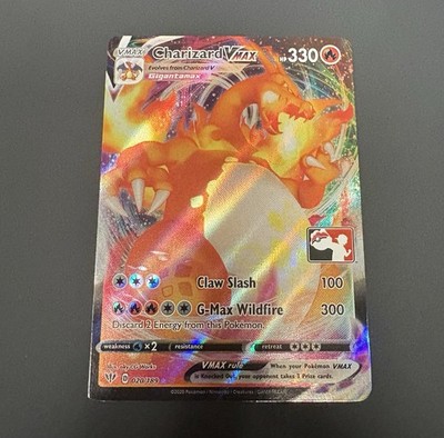 CHARIZARD VMAX 020/189 -PLAY PRIZE PACK STAMP-LIGHT PLAY- POKEMON