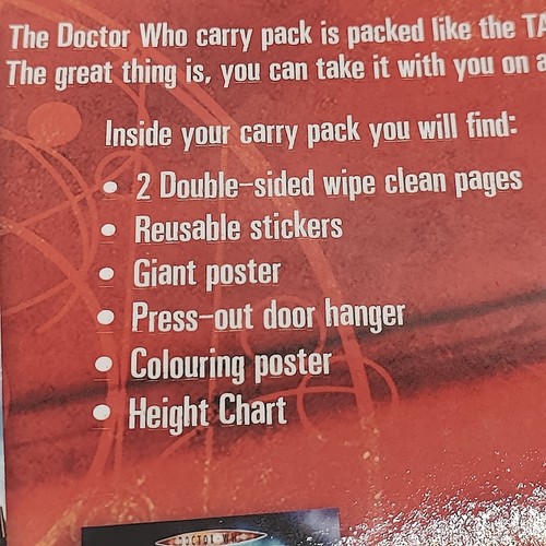 Doctor Dr Who Carry Pack 2007 by Alligator Books Ltd. As New and Sealed - Imagen 5 de 12