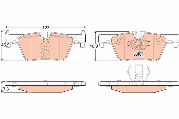 Bremsbelagsatz, Scheibenbremse GDB1919 TRW FüR BMW-image
