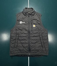 Carhartt Gilliam Rain Defender Vest Men s Large Gray Puffer Lightweight Outdoor
