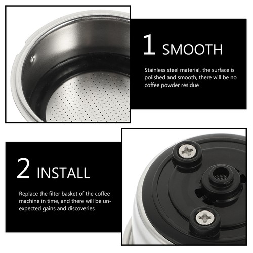 Removable Filter Reusable Espresso Filters Coffee Basket Detachable Powder Bowl - Picture 9 of 12