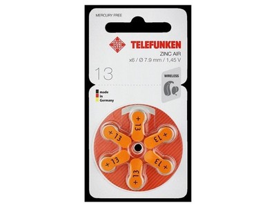 Telefunken Hörgeräte Batterien Größe 13 er (300 Stück)