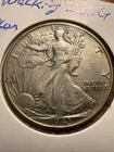 1943-P Brilliant Uncirculated Walking Liberty 90%Silver Half Dollar. Free Ship