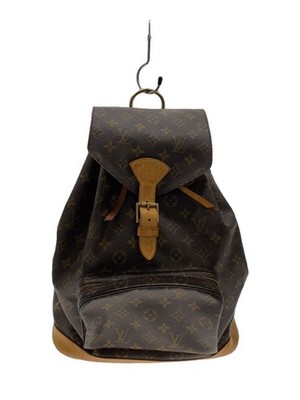 LOUIS VUITTON Backpack Mons Monogram Canvas BRW PVC Total Pattern Used