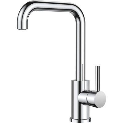 Forious Küchenarmatur 360° Drehbar L-Form Edelstahl Chrom Einhand Spülenarmatur